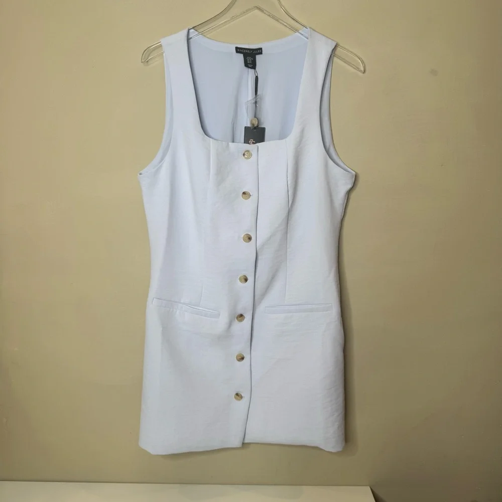 Sincerely Jules light blue Sleeveless Button-Down Dress XL - Picture 1 of 8